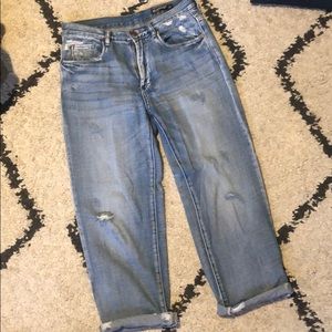 Boyfriend denim crop